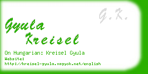 gyula kreisel business card
